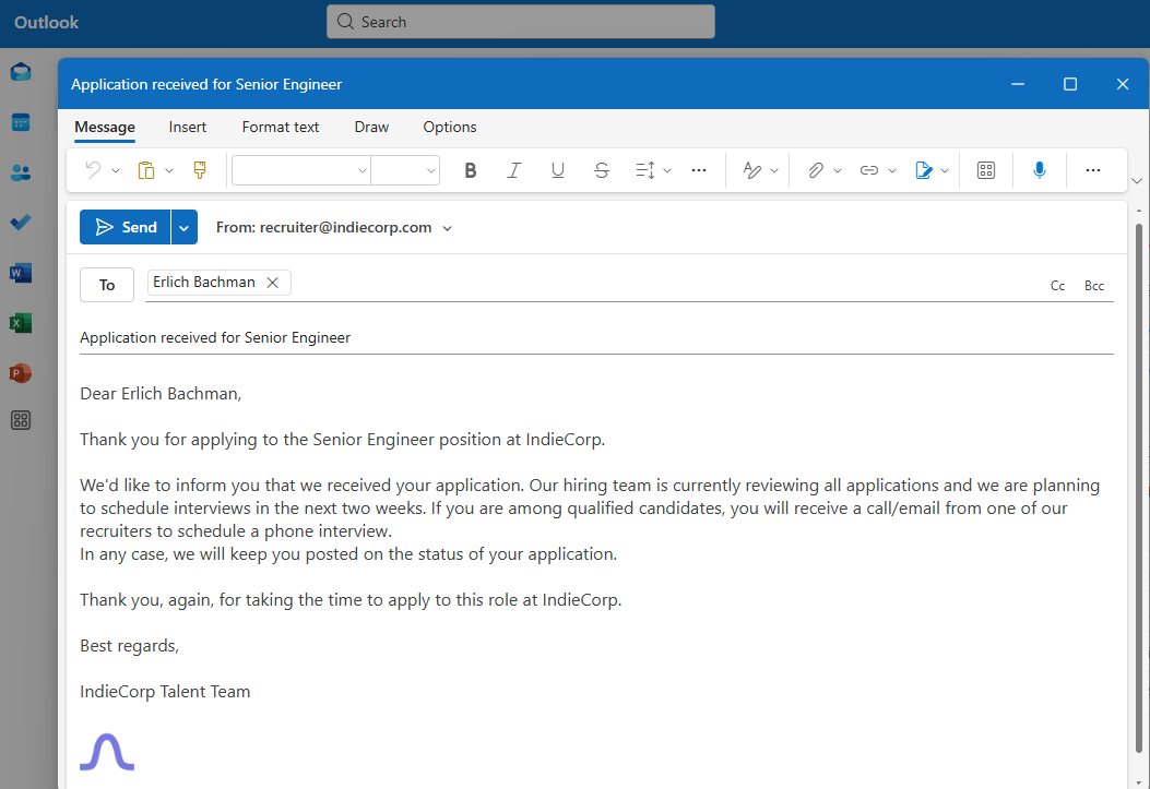 CRM open in email client